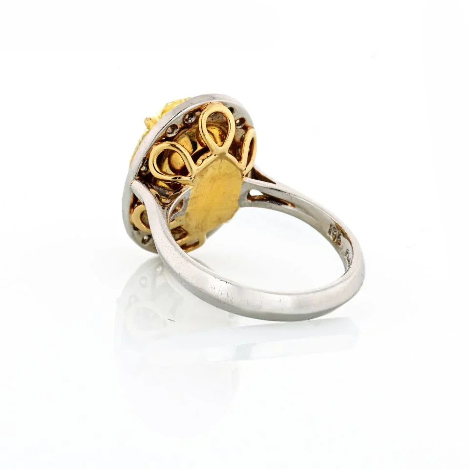 4 carat Oval Diamond Y GIA Ring - The Back Vault