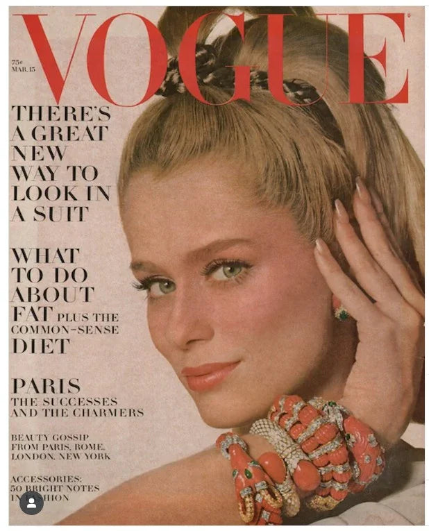 David Webb Platinum & 18K Yellow Gold Faceted Coral And Diamond Bracelet - The Back Vault