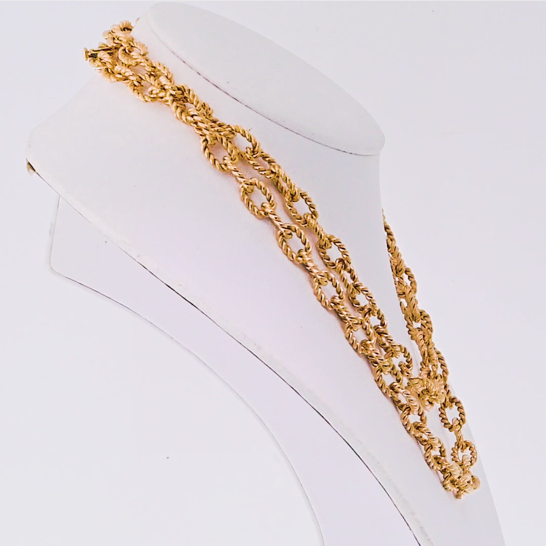 Van Cleef & Arpels 14K Yellow Gold 1960's 34 inches Necklace – The