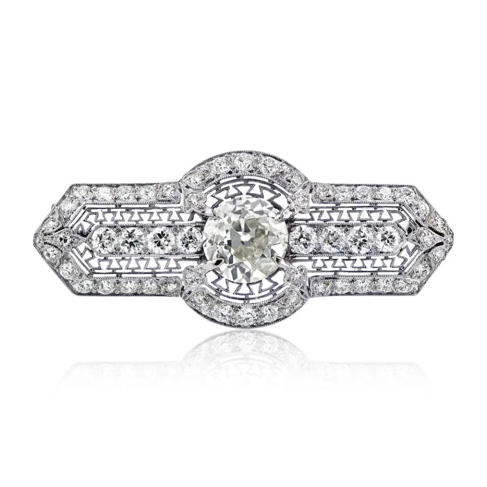 Marcus & Co. Art Deco Platinum Brooch - The Back Vault
