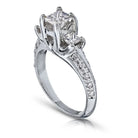 Platinum Princess Cut Diamond Three Stone Ring - The Back Vault