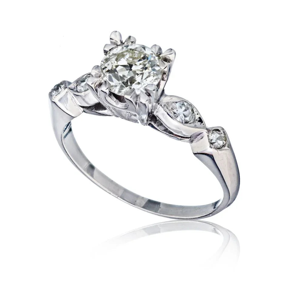 Approx. .80 carat Old European Cut Diamond K-L/ SI2 Engagement Ring - The Back Vault
