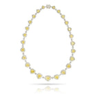 18K Two Tone 50 carat Fancy Intense Yellow Heart Shape Necklace - The Back Vault