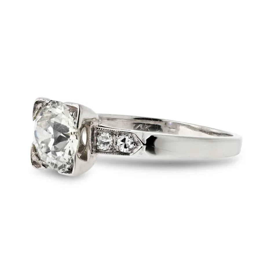 1.40ct Old European Cut Diamond OP/I-1 Engagement Ring - The Back Vault
