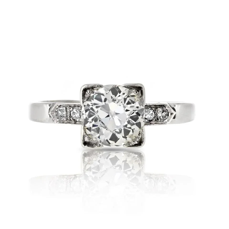 1.40ct Old European Cut Diamond OP/I-1 Engagement Ring - The Back Vault