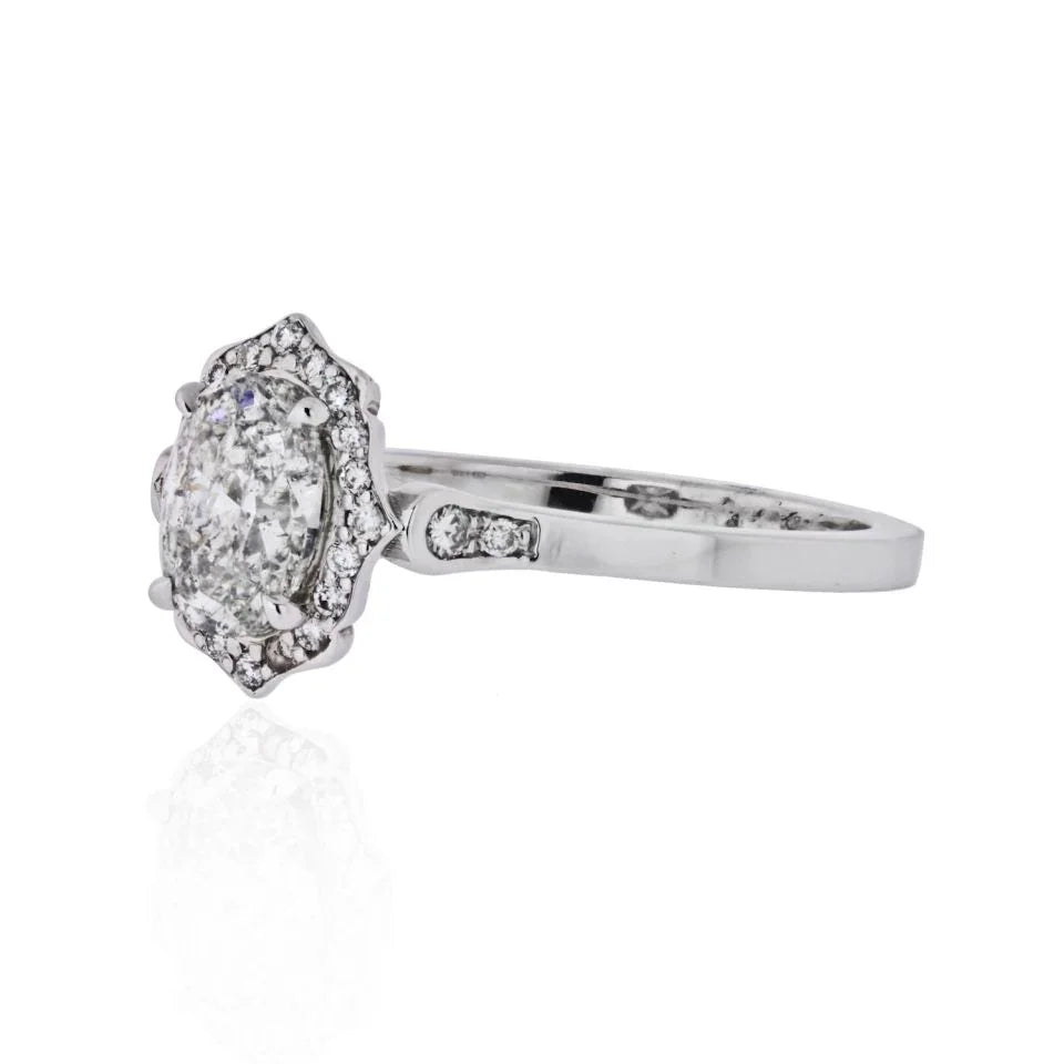 .98 carat Oval Diamond I/I-1 GIA Engagement Ring - The Back Vault