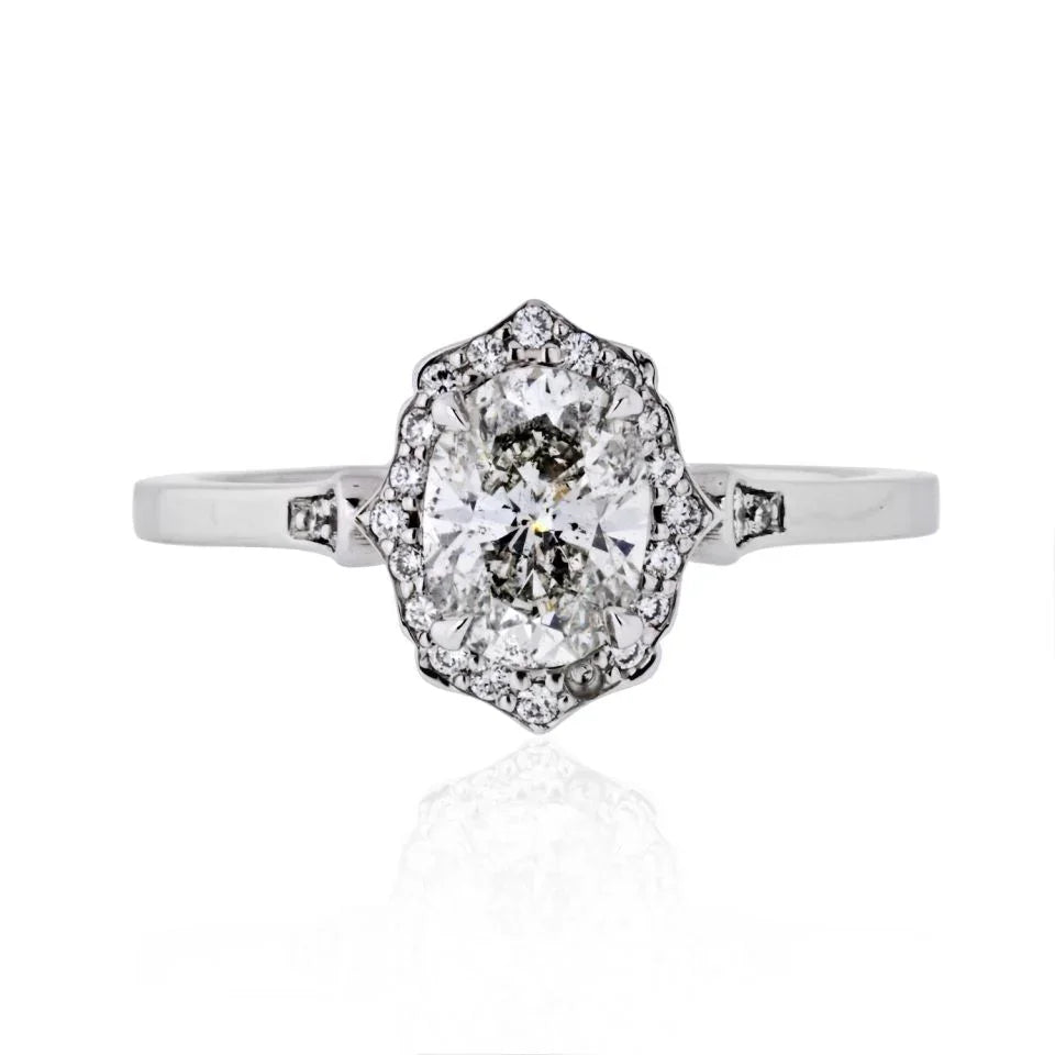 .98 carat Oval Diamond I/I-1 GIA Engagement Ring - The Back Vault