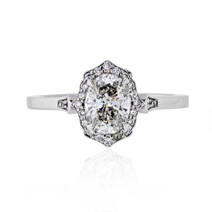 .98 carat Oval Diamond I/I-1 GIA Engagement Ring