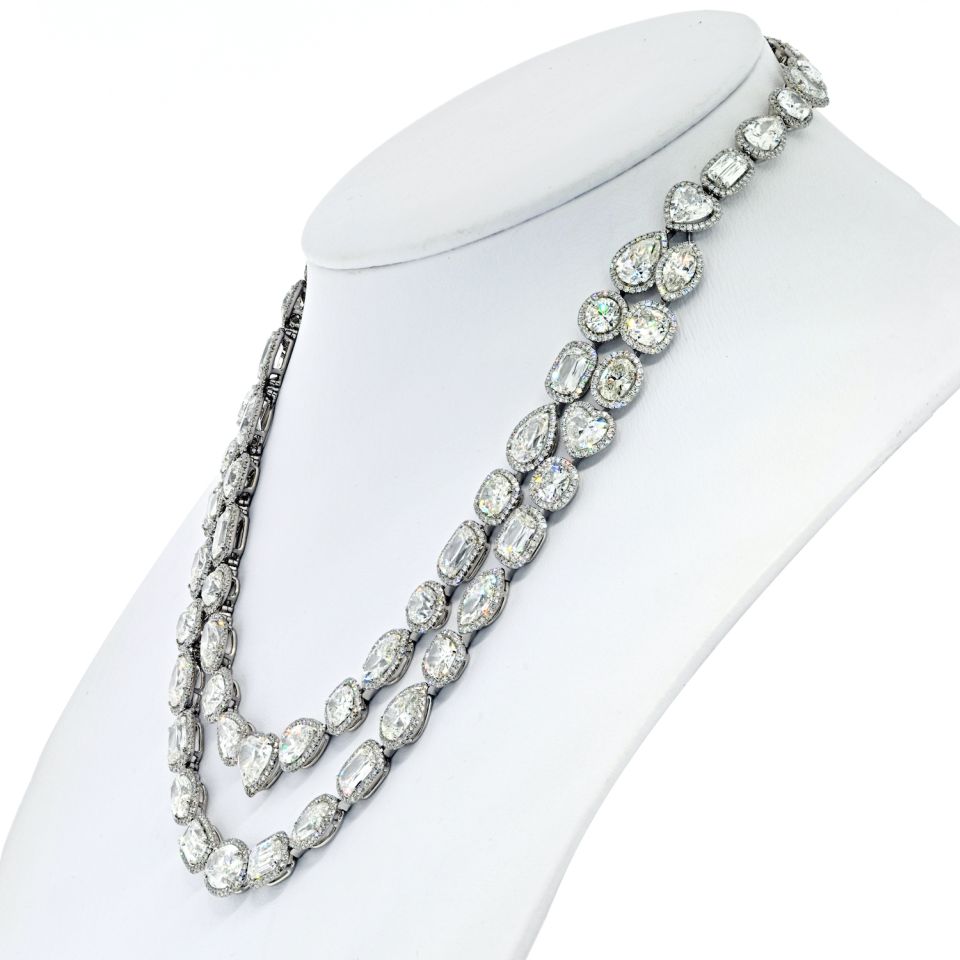 Tiffany & Co. - Platinum Diamond and Pearl Necklace