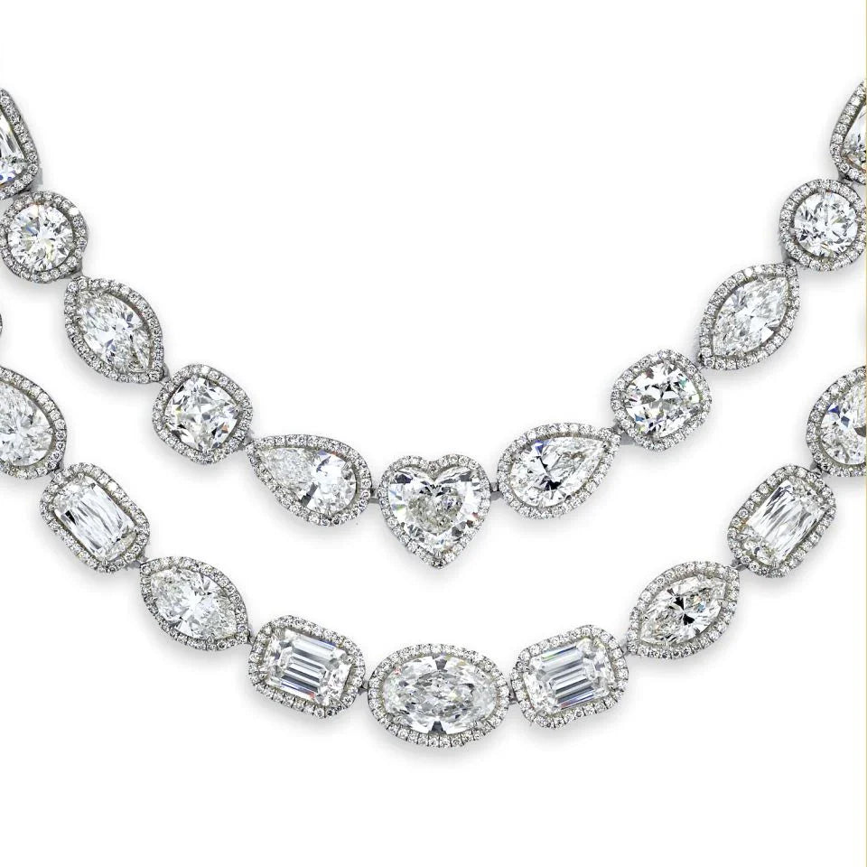 William Goldberg Platinum 63 Carat Diamond Infinity Necklace - The Back Vault