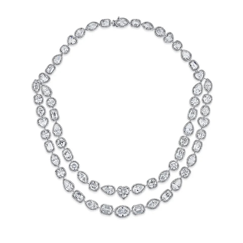 William Goldberg Platinum 63 Carat Diamond Infinity Necklace - The Back Vault