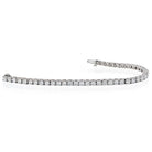14K White Gold 10.65cts Round Cut Straight Line Tennis Bracelet - The Back Vault