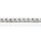 14K White Gold 10.65cts Round Cut Straight Line Tennis Bracelet - The Back Vault