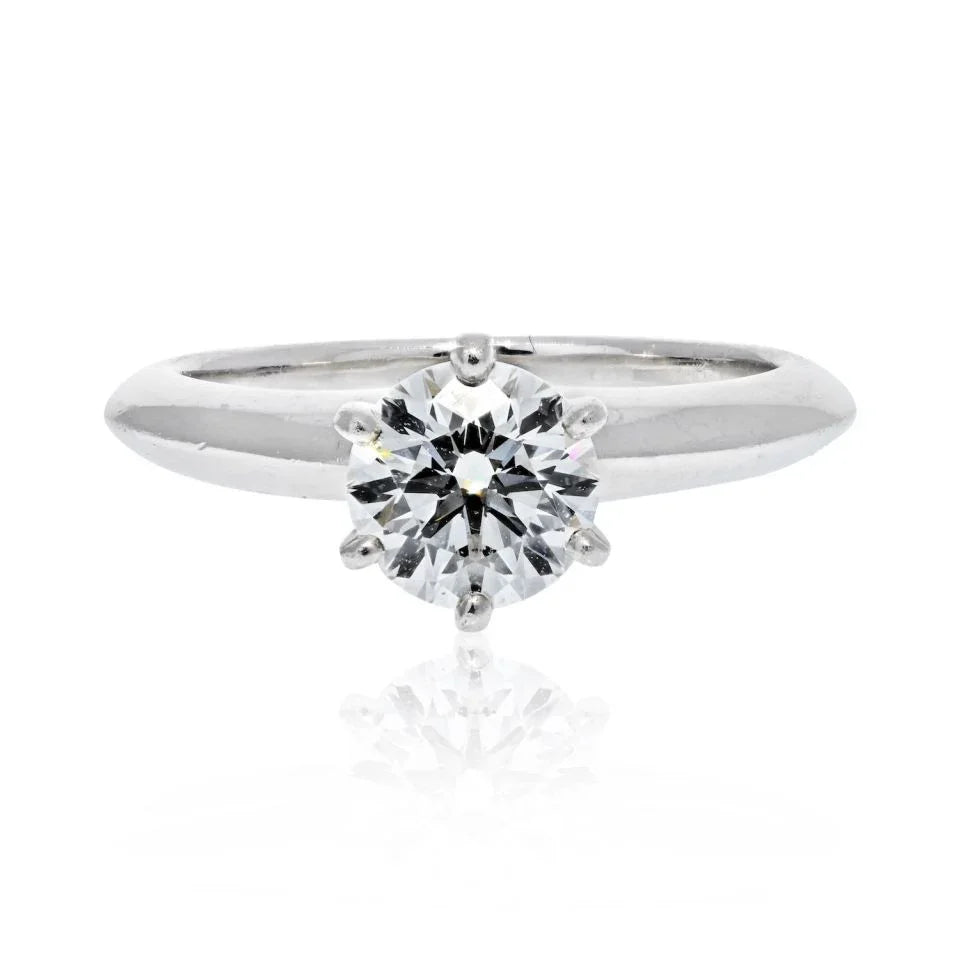 Tiffany & Co. Six Prong Classic 0.91ct I VS2 Solitaire Engagement Ring - The Back Vault