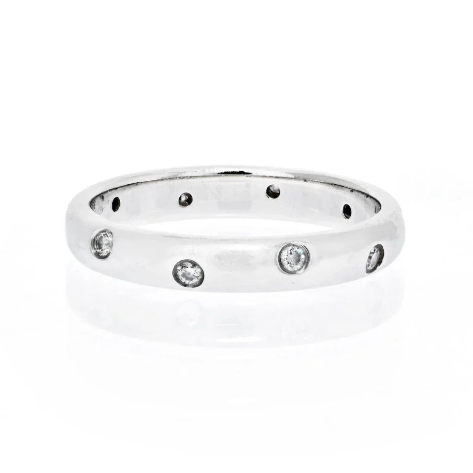 Tiffany & Co. Platinum 0.22cts Etoile Wedding Band - The Back Vault