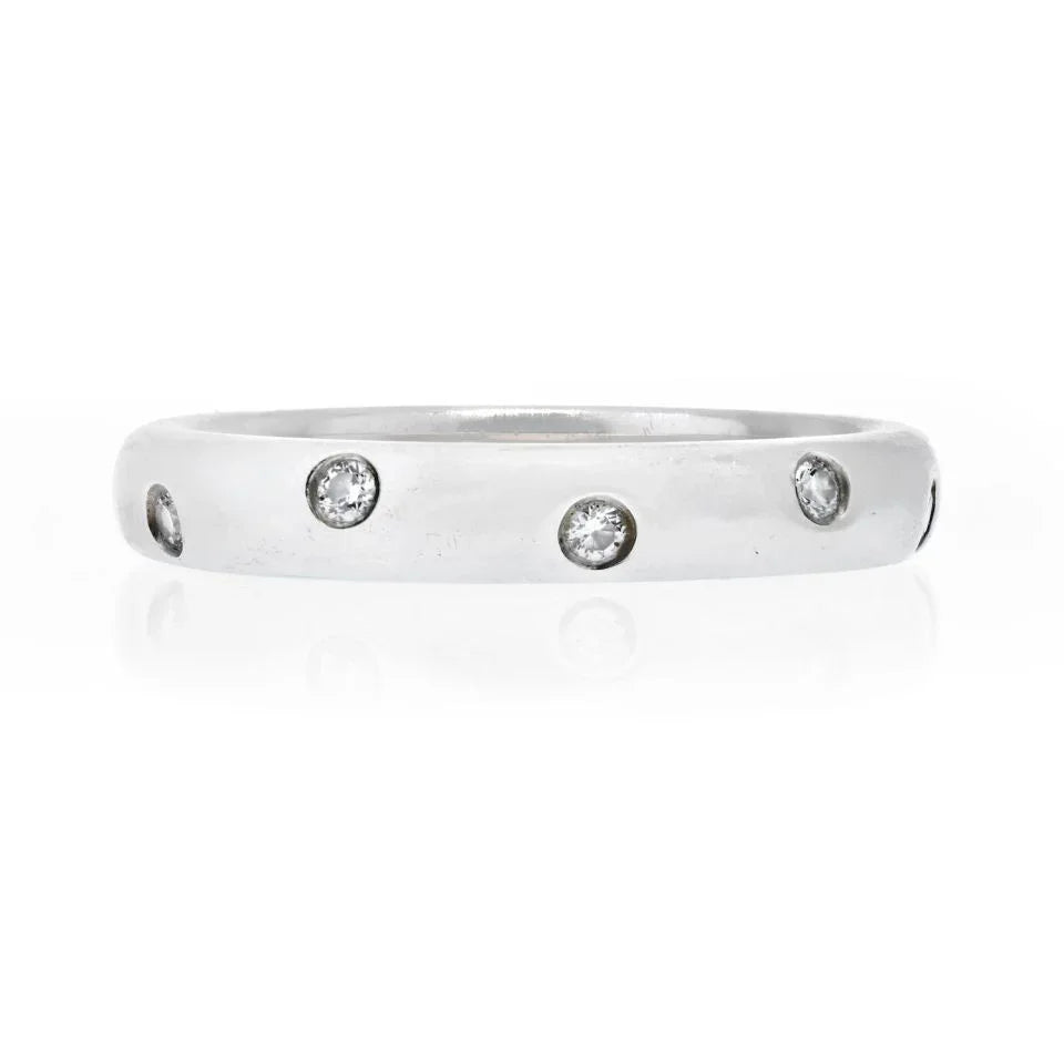 Tiffany & Co. Platinum 0.22cts Etoile Wedding Band - The Back Vault