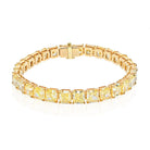 18K Yellow Gold FY Rad Bracelet w/ 29 stones. All 1.00+ VVS2-VS1 Tennis Bracelet - The Back Vault
