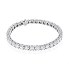 11.51 Carat 14K White Gold Round Cut Tennis Bracelet - The Back Vault