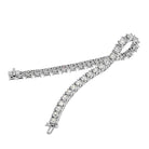 14K White Gold 9.16 Carat Round Cut Diamond Tennis Bracelet - The Back Vault