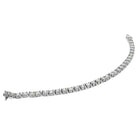 14K White Gold 9.16 Carat Round Cut Diamond Tennis Bracelet - The Back Vault