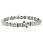 14K White Gold 11.72 Carats Diamond Tennis Bracelet - The Back Vault