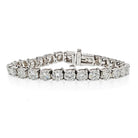 14K White Gold 11.72 Carats Diamond Tennis Bracelet - The Back Vault