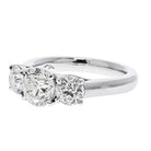 Platinum 2.66 Carats Three Stone Old European Cut Engagement Ring - The Back Vault