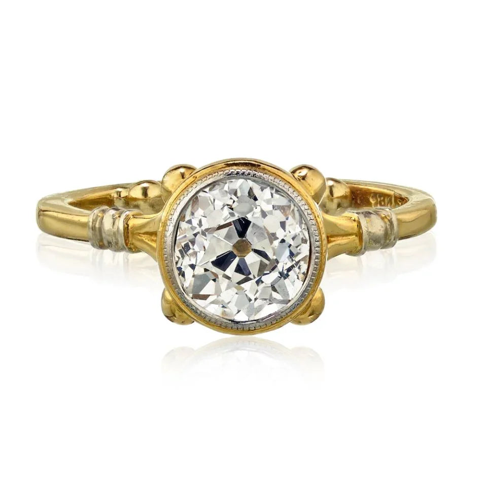 1.22 carat Old European Cut Diamond H/VS2 GIA Ring - The Back Vault