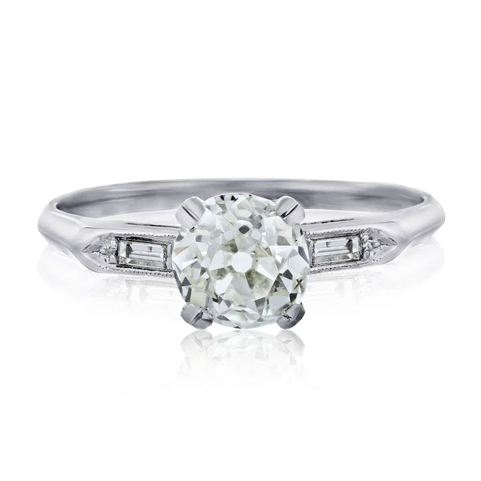 1.26 carat Old Mine Cut Diamond I/VS1 EGLUS Ring - The Back Vault