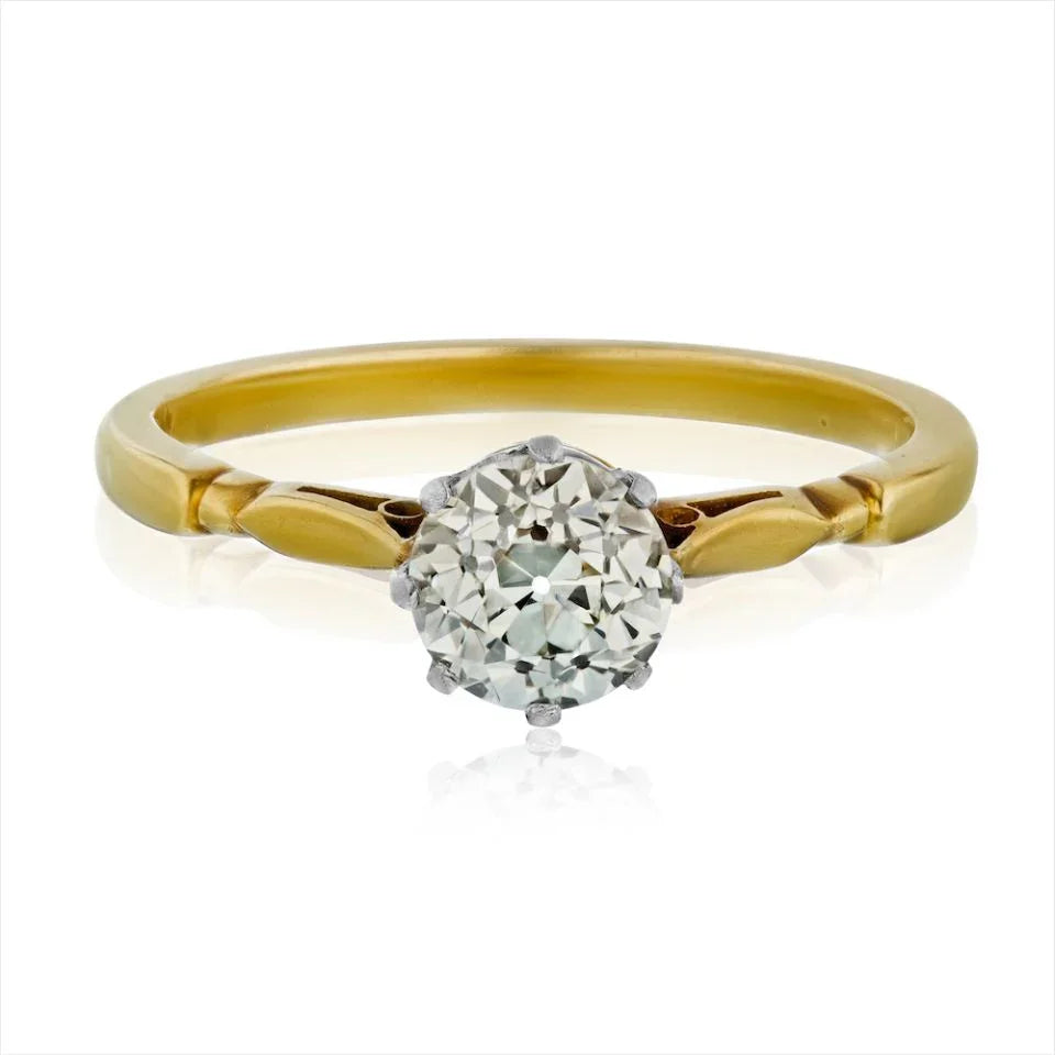 0.91 carat Old European Cut Diamond G/VS1 EGLUS Ring - The Back Vault