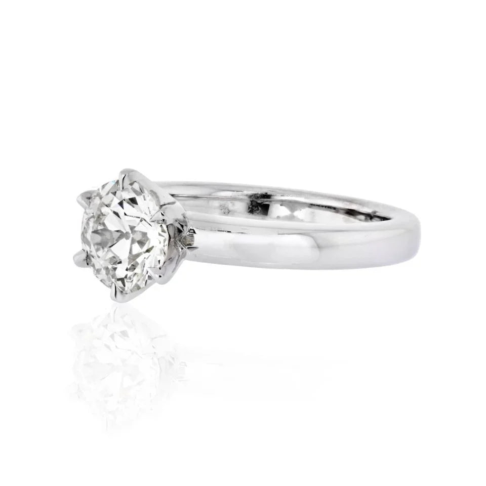 1.51 carat Old European Cut Diamond M/VS2 GIA Ring - The Back Vault