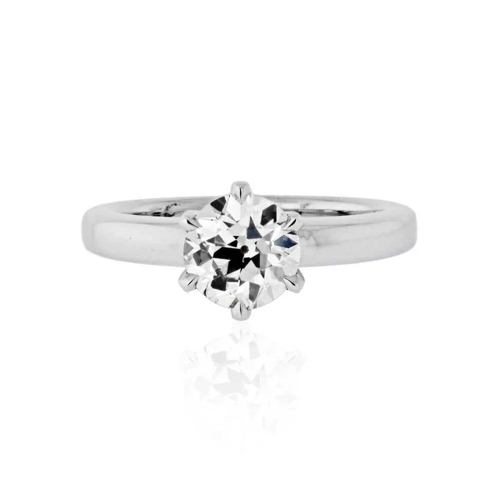 1.51 carat Old European Cut Diamond M/VS2 GIA Ring - The Back Vault