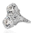 Platinum Old European Cut 6.64 cttw K/VS1 GIA Toi Et Moi Diamond Ring - The Back Vault