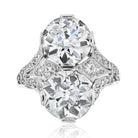 Platinum Old European Cut 6.64 cttw K/VS1 GIA Toi Et Moi Diamond Ring - The Back Vault