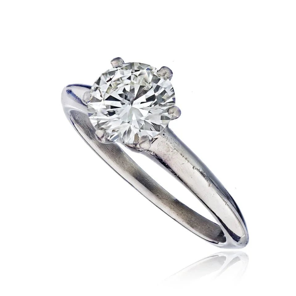 Tiffany & Co. 1.11 carat Round Diamond H/VS1 GIA Ring - The Back Vault