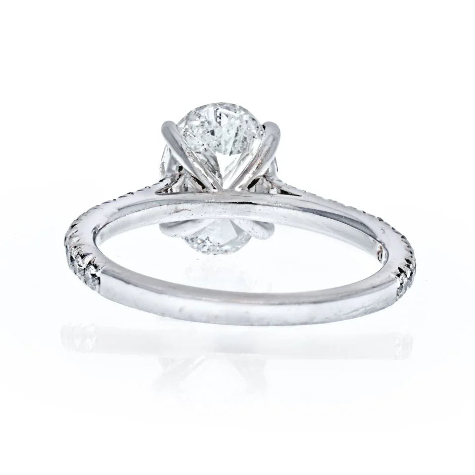 2 carat Oval Diamond D/SI2 GIA Ring - The Back Vault
