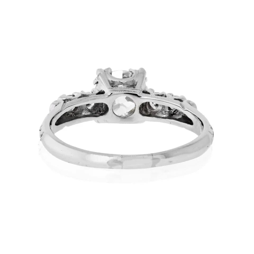 Old Cut 1.03 carat Circular Brilliant Diamond J/VS2 GIA Ring - The Back Vault