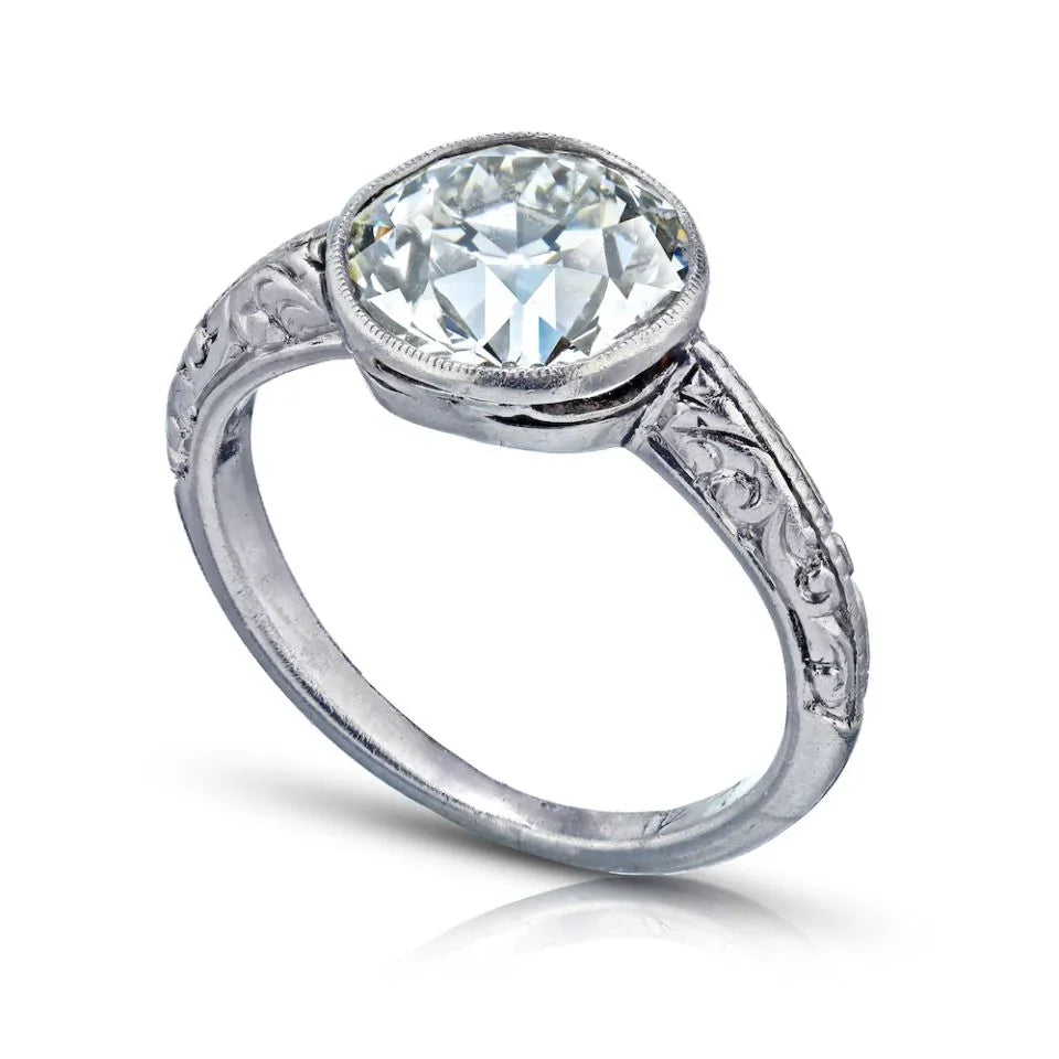 Art Deco 2 carat Old European Cut Diamond weighing approximately 2.50 Ring - The Back Vault
