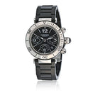 Cartier Pasha Seatimer Stainless Steel 42mm Chronograph Black Men Watch - The Back Vault