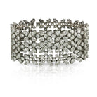 Carvin French Platinum Pear Shaped And Rounds Wide Diamond Bracelet - The Back Vault