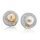 Platinum Night And Day Pearl And Diamond Earrings - The Back Vault
