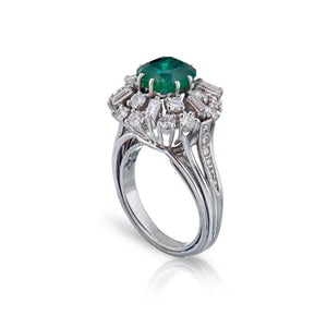 Platinum 2 carat Emerald and Diamond Ring