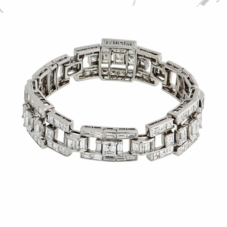 Oscar Heyman Platinum 30.63 Carat Diamond Line Bracelet - The Back Vault