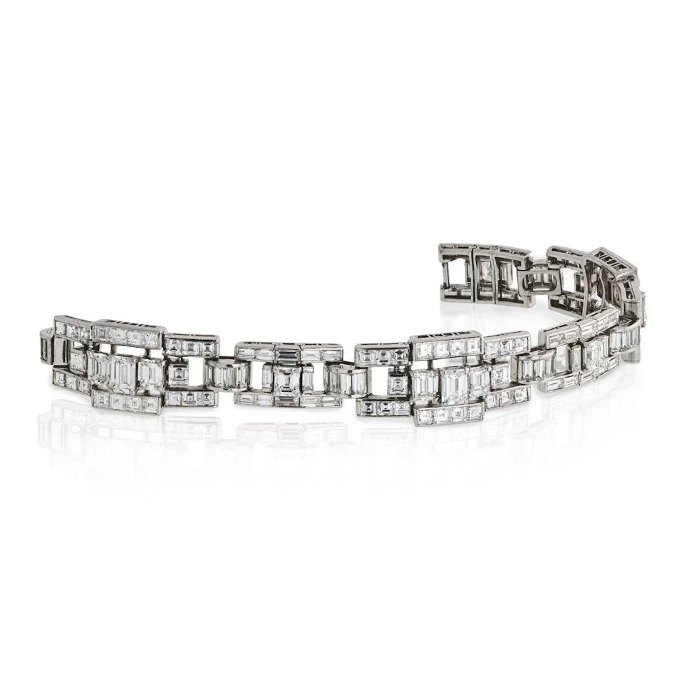 Oscar Heyman Platinum 30.63 Carat Diamond Line Bracelet - The Back Vault