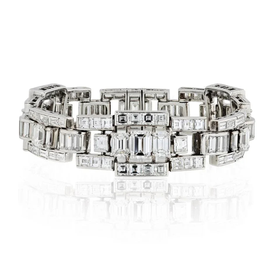 Oscar Heyman Platinum 30.63 Carat Diamond Line Bracelet - The Back Vault