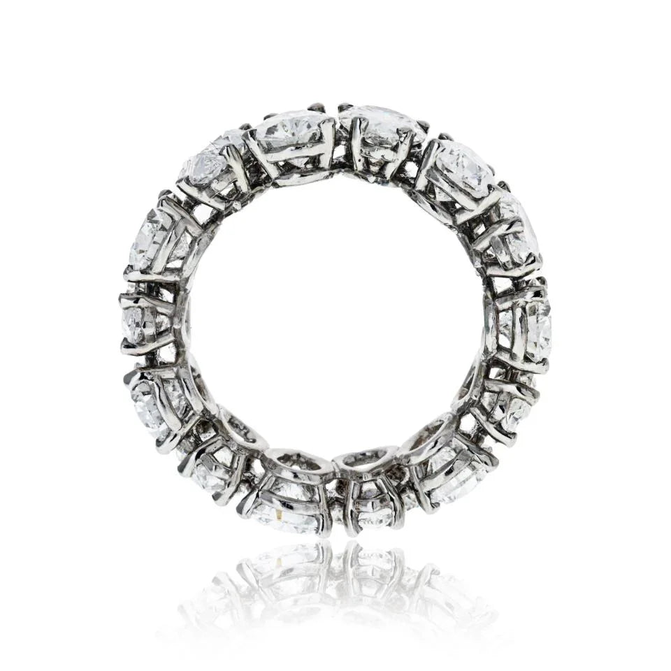 Platinum 10.87cts Pear Cut Diamond GIA Eternity Band - The Back Vault