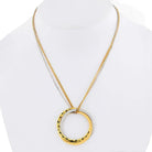 Cartier Trinity 18K Two Tone Diamond Panthere Circle on Triple Chain Pendant - The Back Vault