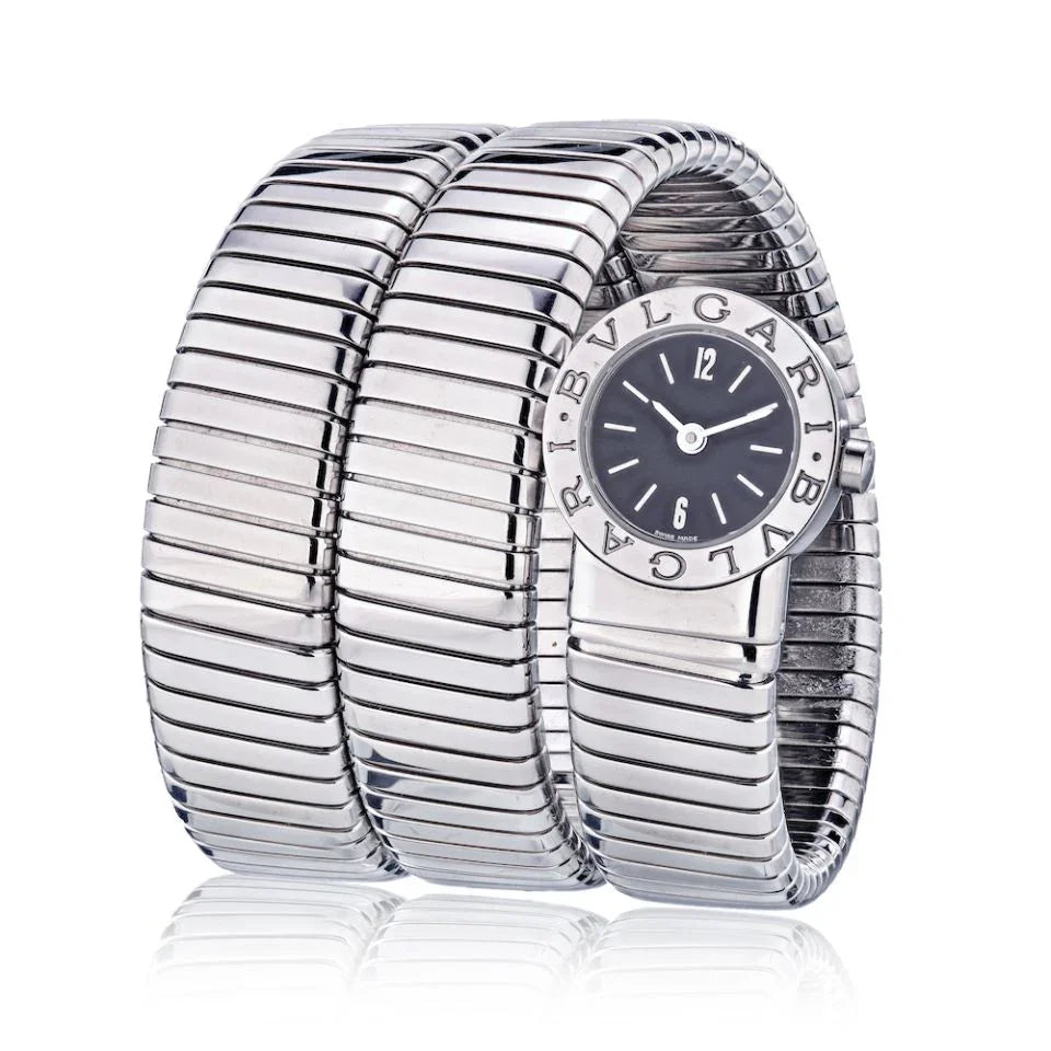 Bvlgari Tubogas Stainless Steel BB19 Vintage Serpenti Women Watch - The Back Vault