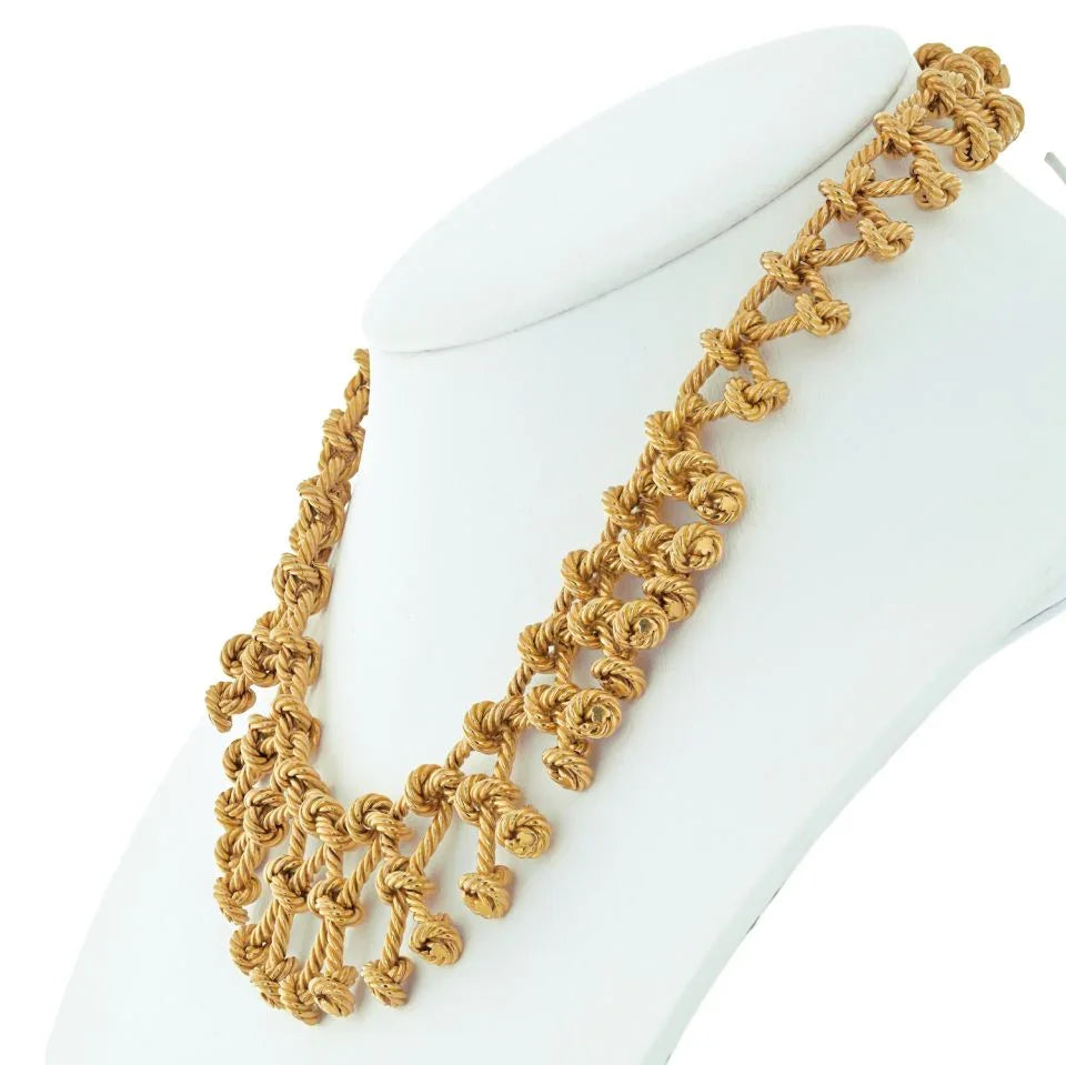 Verdura 18K Yellow Gold Regatta Nautical Necklace - The Back Vault