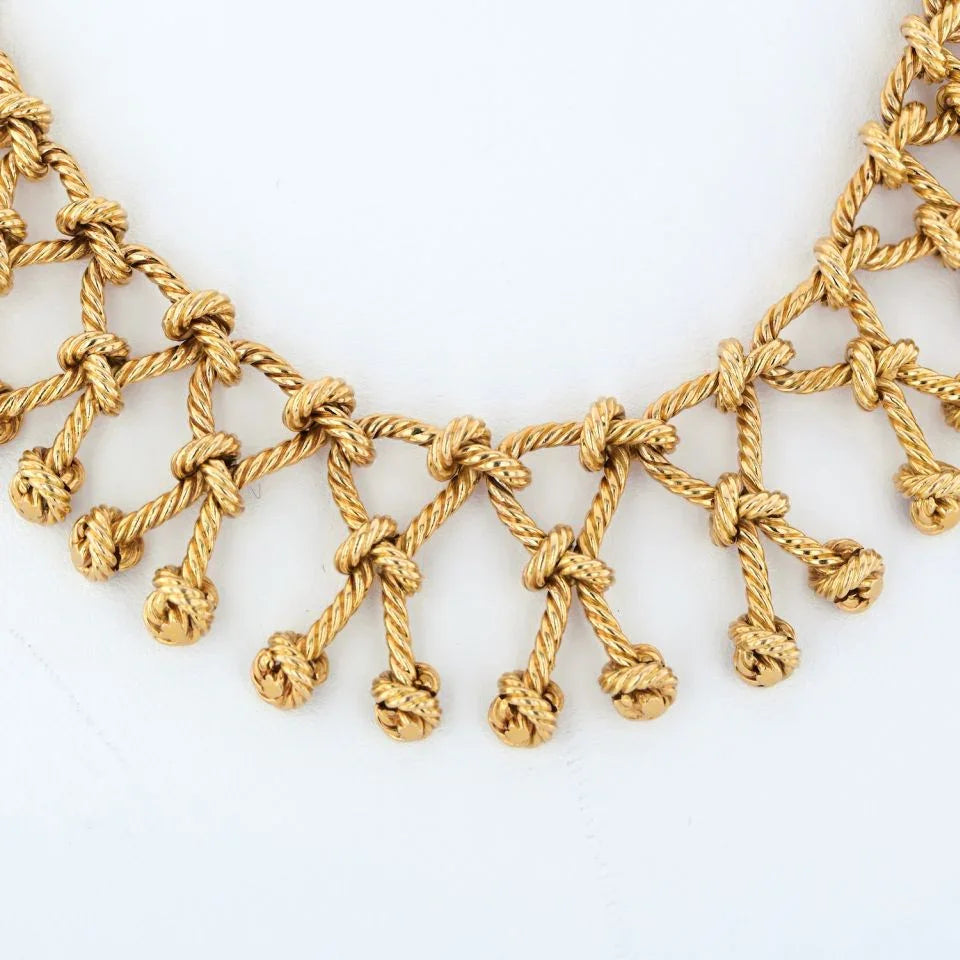 Verdura 18K Yellow Gold Regatta Nautical Necklace - The Back Vault